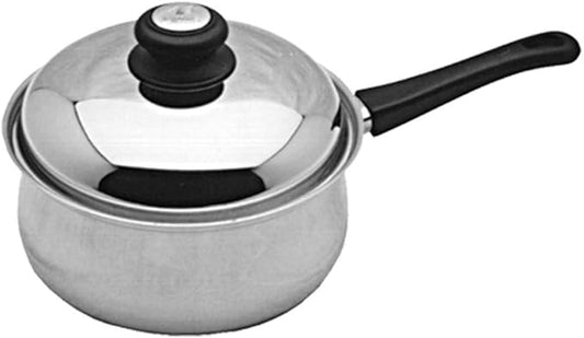 Tuxton Home Nevada 2 Quart Covered Saucepan; Stainless Steel, PFTE & PFOA Free, Freezer to Oven Safe, Induction Compatible