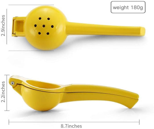 Manual Juicer Citrus Lemon Squeezer, Fruit Juicer Lime Press Metal, Professional Hand Juicer Kitchen Tool(Yellow)