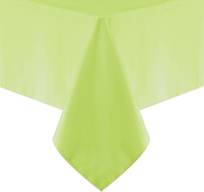 Obstal 210GSM Rectangle Table Cloth - Heavy Duty Water Proof Microfiber Tablecloth, Decorative Fabric Table Cover for Outdoor and Indoor Use (Light Green,60 x 84 Inch)