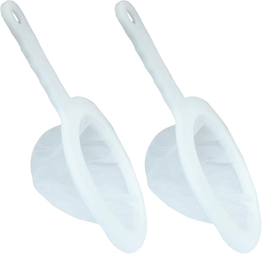 Zorfeter 2 Pieces Ultra Fine Mesh Strainer, Nylon Food Juice Strainer Mini Brine Shrimp Separation Net, Kitchen Tool for Filtering Juice/Milk/Honey(120/200 Mesh)