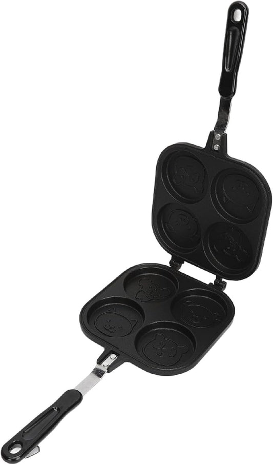 BAFOVY Double Sided Pan, Aluminum Alloy, Non Stick Coating, 15.7x7.3in, for Waffle, Grilling, Roasting, Sandwich, Wheel Pie, Bread, Egg