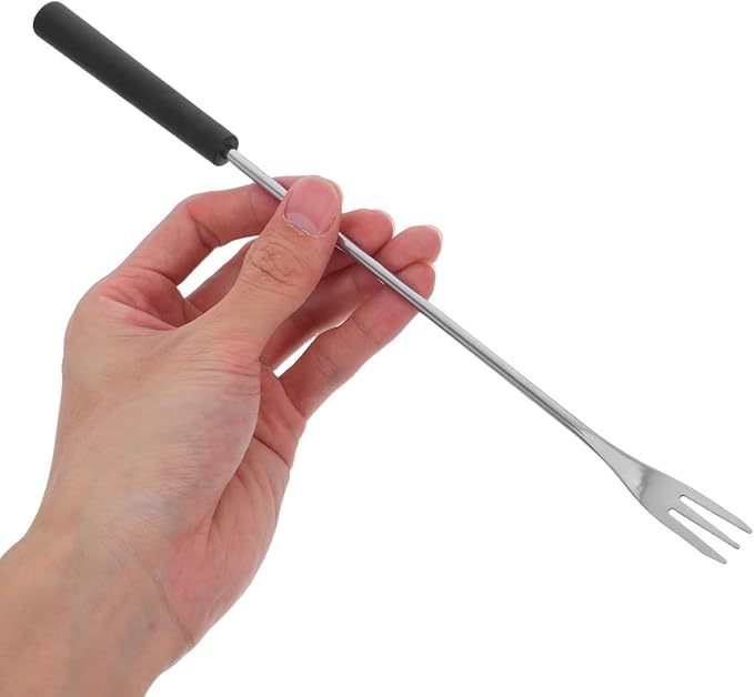 Kichvoe 12Pcs Stainless Steel Fondue Forks - Long Handle Chocolate Forks, Cheese Fondue Dipping Tool, Fruit Dessert Sticks for Chocolate Fountain, BBQ, Marshmallows, and Cheese, 10.23inch