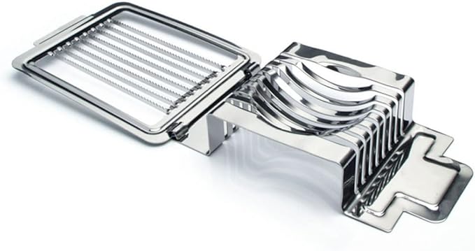 Egg Slicer Heavy Duty Egg Cutter Multi-Function Splitter Slicer Stainless Steel Wire Mushroom Tomato Cutting Silver...