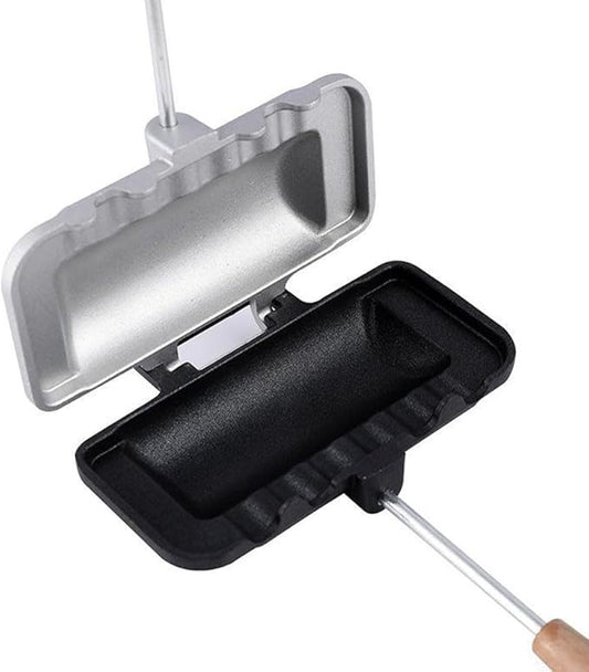 Breakfast Sandwich Maker Hot Dog Toaster - Nonstick Aluminum Skillet Panini Press for Compact Kitchen Use