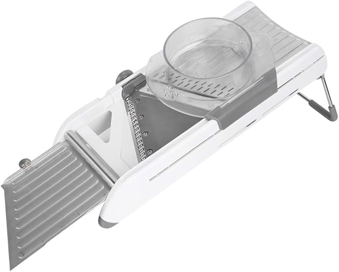 Adjustable Mandoline Slicer, Mandoline Slicer for Kitchen Stainless Steel Vegetable Chopper with 4 Adjustable Blades, Veggie Onion Tomato Slicer Julienne Cutter
