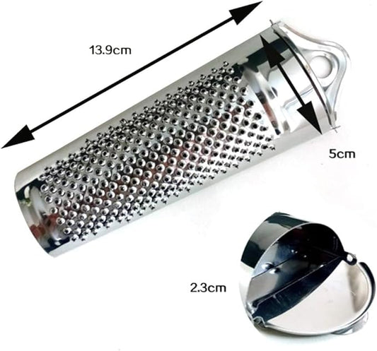 Silver Multifunctional Kitchen Stainless Steel Ginger Garlic Nutmeg Grater Nut Walnut Lemon Hand Planer Tool Lemon ZesterDurable and Professional Kitchen Tool Garlic Presses