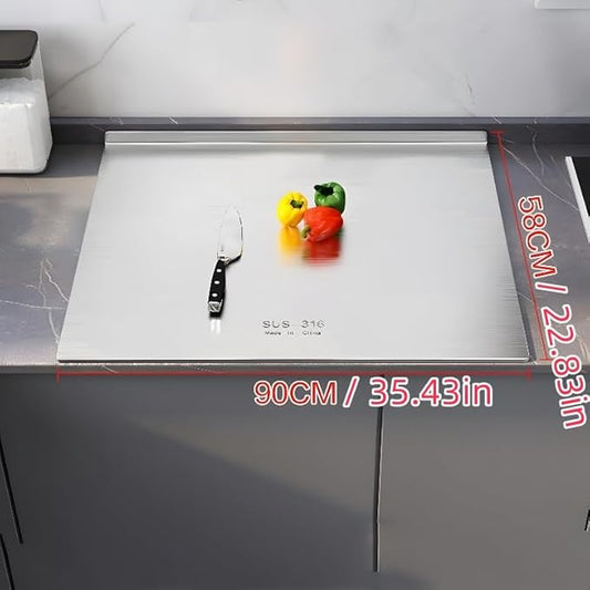 316 Stainless Steel Cutting Board,Cutting Boards for Kitchen,Chopping Board,Large Cutting Board for Chopping Meat,Vegetables,Fruits,Cheese(35.43 * 22.83in)
