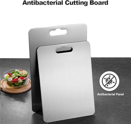HYUEE Pure Titanium Cutting Board Food Grade Cutting Board Non-slip surface, lightweight, not easy to deform, suitable for outdoor camping and kitchen use - Dishwasher safe(18"L x 12"W)