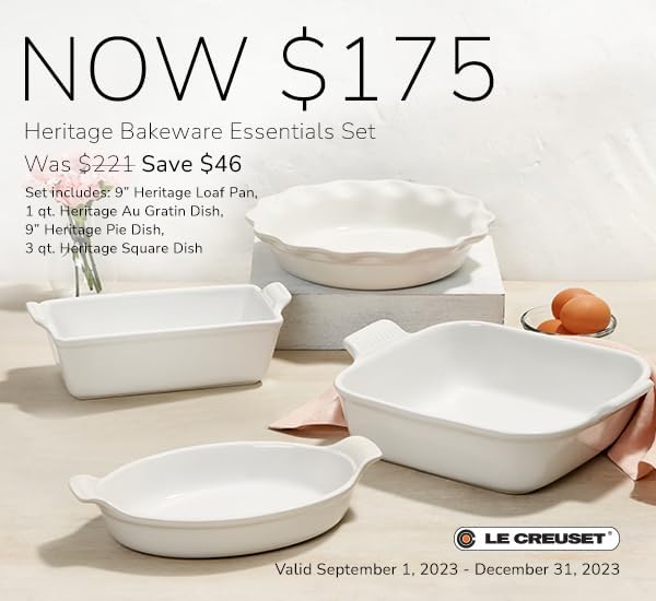 Le Creuset Stoneware 4 PC Heritage Bakeware Set, Artichaut
