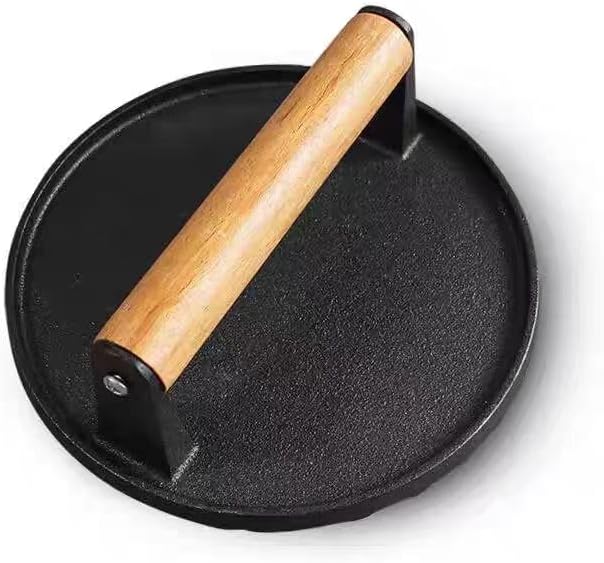 Kitchen Tools 5.7"Cast Iron Smashed Burger Press, 8“ bacon Grill Press Crispy Smash Burgers Burger Tool for Grill and Griddle BBQs and Tailgates Gifts for Men and BBQ Enthusiasts