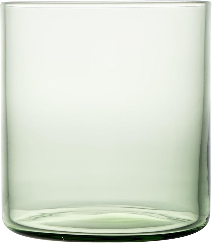 Restaurantware-Vetri 10 Ounce Old Fashioned Glasses, 6 Dishwashable Whiskey Glasses - No-Lead, Durable, Green Glass Tumblers For Scotch, For Drinking Liquor, Cocktail, Bourbon, Cognac, And More