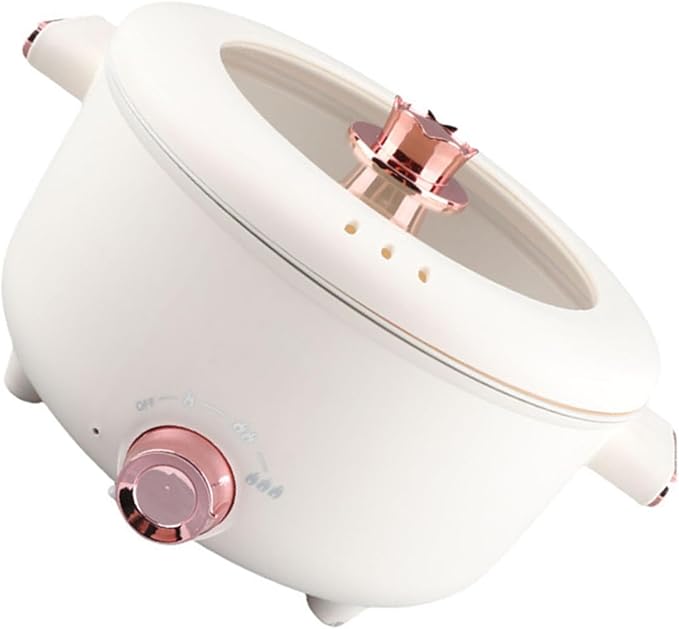 Electric Hot Pot, 3.5L Rapid Noodles Cooker Multifunctional Cooking Pot for Ramen Egg Pasta Soup Porridge, with Ceramic Enamel Non Stick Coating