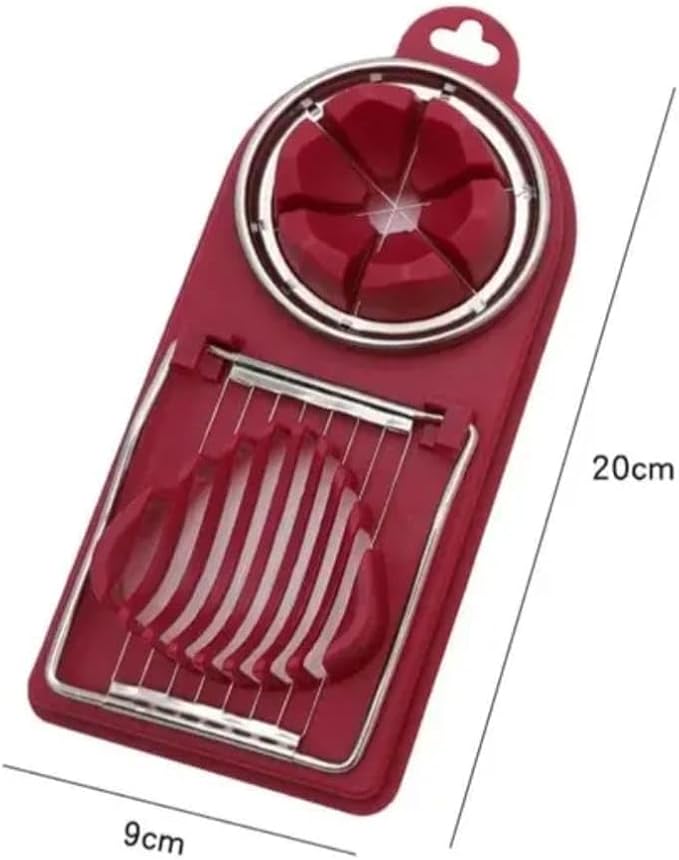 Hard Boiled Egg Cutter, Multi-Purpose Boiled Egg Cutter, Egg Slicer, for Home and Kitchen, Stainless Steel Wire with 2 Slicing Styles, for Cheese, Fruit, Strawberry, Mushrooms and Kiwis (cherry)