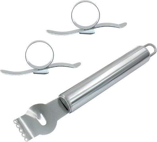 2Pcs Lemon Peeler Tool and 2Pcs Orange Rind Peeler Tool, Stainless Steel Bar Lemon Zest Peeler with Channel Knife, Lemon Grater Zester for Cocktail, Kitchen