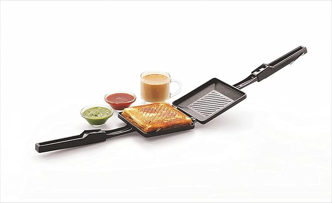 Gas Sandwich Maker Toaster Nonstick Double Sided Grill Sandwich Pan Breakfast Pot Aluminum Tray Baking Pancake Pan Omelets Trays Grill Cooks Toasties Breakfast