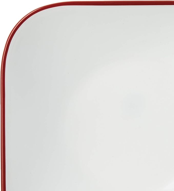 Corelle Vitrelle 6-Piece (22-Oz) 6.25" Wide Cereal Soup Bowls, Triple Layer Glass and Chip Resistant, Lightweight Square Dinnerware Bowl Set, Splendor