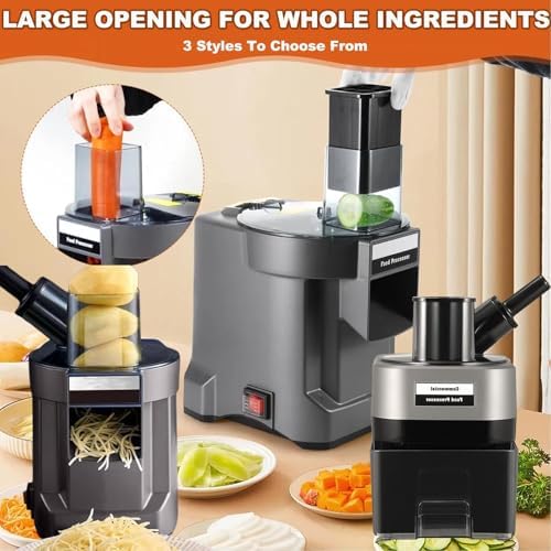 Electric Vegetable Chopper, 100W Multi-Function Food Processor, Dicer & Slicer with Wide-Mouth Feed Chute - Versatile 4-in-1 Kitchen Tool for Quick Veggie Prep
