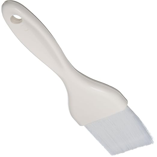 Carlisle FoodService Products 40391-02 7.50" Length, Bristle 2" Width x 2" Trim, White Color, Plastic Handle Galaxy Pastry Brush with Nylon Bristles