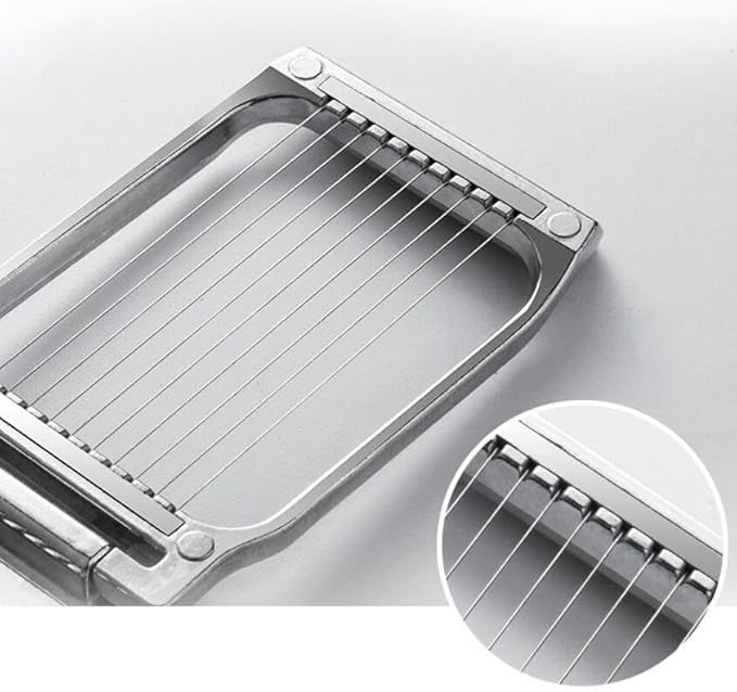Stainless Steel Egg Slicer for Boiled Egg Cutter Strawberry Slicer Heavy Duty Heavy Duty Aluminium for Hard Boiled Eggs Wire Multi Dicer for Soft Fruit
