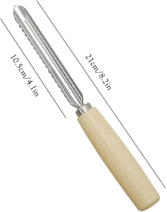 Zittop 2025 Upgrade Enucleator Tool - Stainless Steel Fruit & Vegetable Core Remover - 8.2in Enucleator for Stuffed Veggies, Eggplant, Cucumber - Seed Remover & Coring Gadget