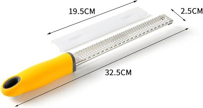 Stainless Steel Cheese Grater Lemon Zester With Cover Fruit Chocolate Nonslip Handle(Black)