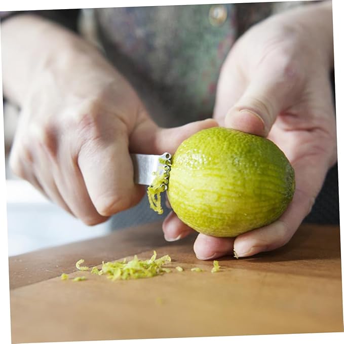 Luxshiny Stainless Steel Citrus Peeler and Zester for Lemons Oranges and Grapefruits Easy to Clean Dishwasher Safe Fruit Peeling Tool with Five for Quick Zesting