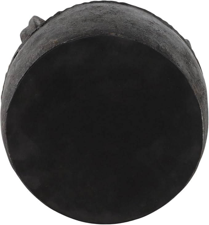 Terracotta Triple Handle Vase for Living Room Decor - Casual Home Decor Accent for Entryway, Bedroom, and Office Shelf - Decorative Flower Vase for House and Dining Room Table - 12", Black