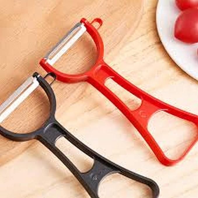 JapanBargain, 3-Pack Japanese Fruit and Vegetable Peelers, Y-Shaped Carbon Steel Blade Razor Sharp Peelers, Assorted Colors, Made in Japan, Ergonomic Handle, Dishwasher Safe Kitchen Tools