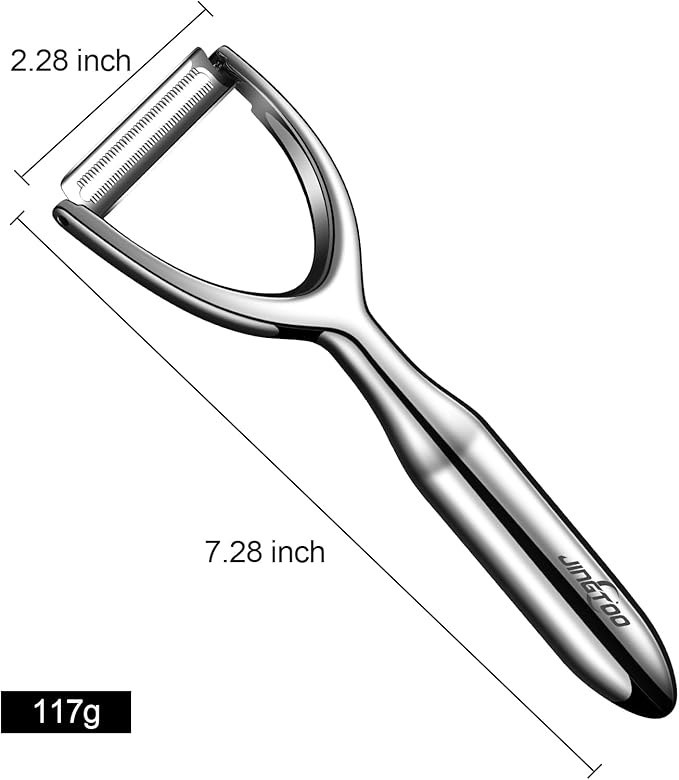 Premium Vegetable Peeler Stainless Steel,Ultra Sharp Potato Peeler, Swivel Blade Fruit Veggie Peeler for Kitchen, Apple Carrot Y Peelers Ergonomic Non-Slip Handle - 5 Years Warranty (Serrated)