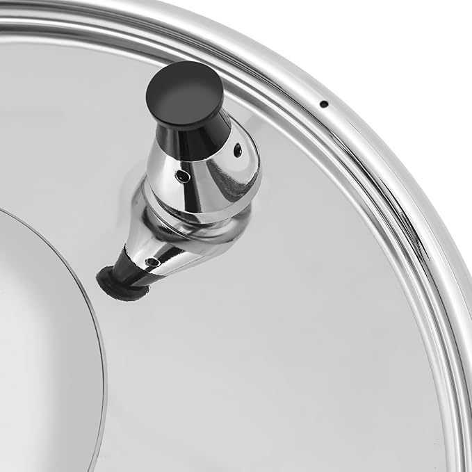 LyeXD 22L/23.25 Qt Stainless Steel Pressure Cooker, Stainless Steel Pressure Stewing Pot w/Two Safety Clips, Pressure Canner Olla de Presion,One-Hand Locking Induction Compatible Cookware for Home
