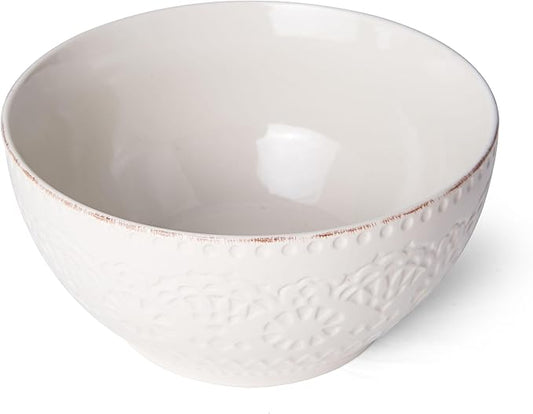 Pfaltzgraff Chateau Cream Serving Bowl, 9-Inch, cream, white, 4 quarts