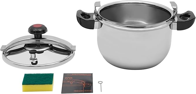 11.6 Quart Stainless Steel Pressure Cooker, 60Kpa Pressure Stewing Pot w/Alarm Device, Pressure Cooker Pot for Cooking, 3 Heavy Security Systems,Works on All Stovetops (Induction Compatible)