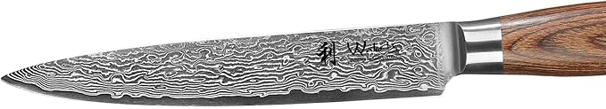 Wakoli EDIB Pro Damascus Carving Knife – Japanese Style Meat Slicer | 6.7-Inch Blade Made of 67-Layer Damascus Steel with VG10 Core | Ergonomic Pakkawood Handle | Professional Carving Tool