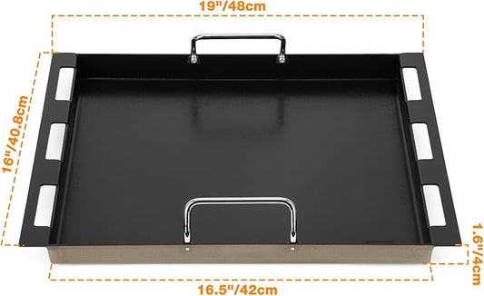 Onlyfire BBQ Griddle for Weber Genesis 2022 Series Gas Grills, Ceramic Coated Nonstick Flat Top Griddle Replacement for Weber Crafted Frame Kit, Black