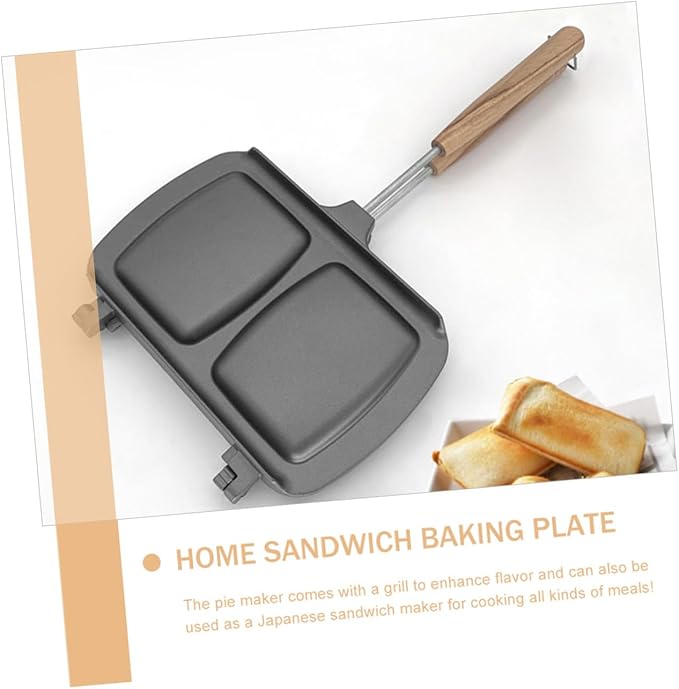 Non Stick Sandwich Frying Pan Double Sided Frying Pan Stovetop Press Breakfast Sandwich Maker Cooking Utensils