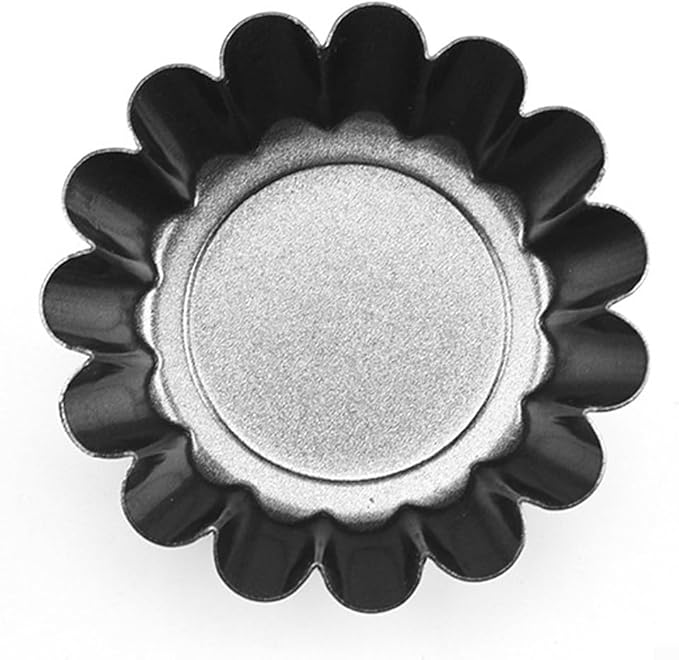 Set of 10 Tart Tins, Carbon Steel for Even Baking and Simple Demolding for Baking Enthusiasts