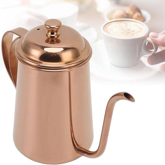 650ml Pour Over Coffe Kettle, 304 Stainless Steel Rustproof Pour Over Kettle Drip Coffee Maker, Hanging Ear Coffee Kettle with Lid,Thickened Gooseneck Coffee Kettle for Home, Kitchen