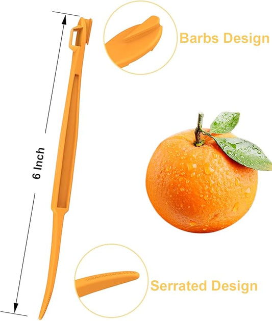 Orange Peeler Tool, 4 Pcs Plastic Citrus Peelers for Fruit Lemon Mango Banana
