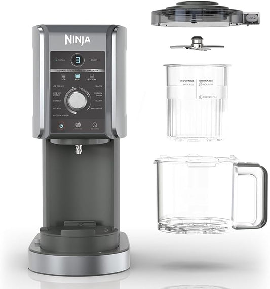Ninja® CREAMi® Deluxe 11 in 1 Ice Cream and Frozen Maker NC501EU Silver