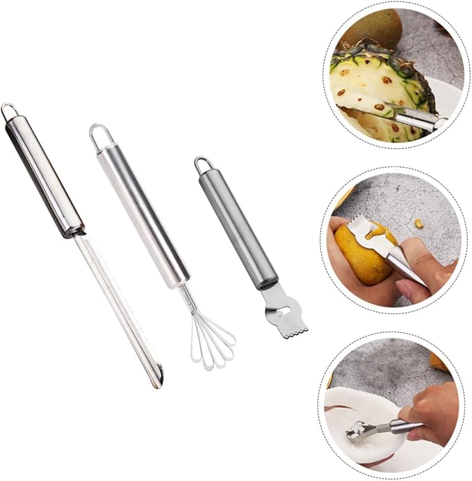 3pcs Practical Handheld Fruit Cheese Grater Stainless Steel Lemon Zester Compact Kitchen Gadget for Bars Restaurants Homes