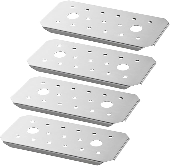 Stainless Steel Steam Table Pan False Bottoms – Hotel Pan Inserts with Drain Holes, Available in 1/4, 1/2, and Full Size | Keeps Food Elevated & Prevents Sogginess (4, 1/3 Size)