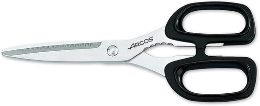 ARCOS Knife Set 5 pieces Nitrum Stainless Steel and mm blade. 3750 gr. Professional Cooking Knife For Cutting Variety of Foods Ergonomic Polyoxymethylene POM Handle. Series Riviera. Color Black.