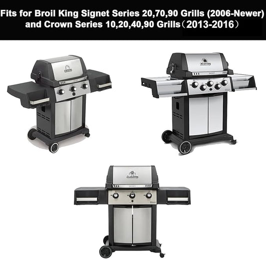 Cast Iron Reversible Griddle for Broil King Signet Series 20, 70, 90 Grills, Durable Griddle Replacement Parts for Broil King Crown Series 10, 20, 40, 90 Grills, 15" X 12.8", Black, Rectangular