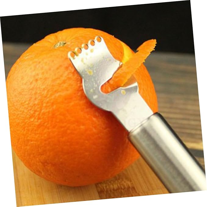 Unomor 2pcs Stainless Steel Lemon Grater Citrus Zester Fruit Peeler Easy-clean for Hotels Restaurants Home Use