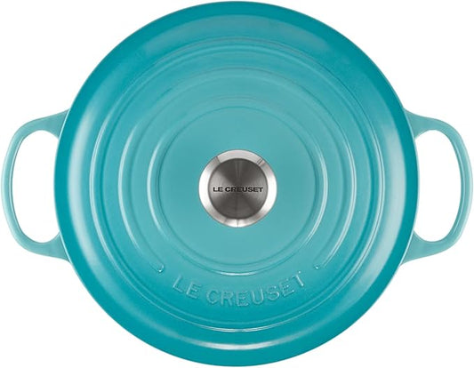 Le Creuset Enameled Cast Iron Signature Round Dutch Oven, 5.5 qt., Caribbean