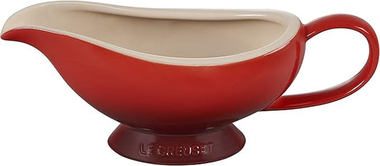 Le Creuset Heritage Stoneware Gravy Boat, Cerise