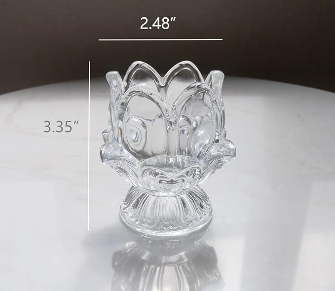 HillSpring Toothpick Holder, Decorative Crystal Glass Toothpick Dispenser with 450 Bamboo Toothpicks