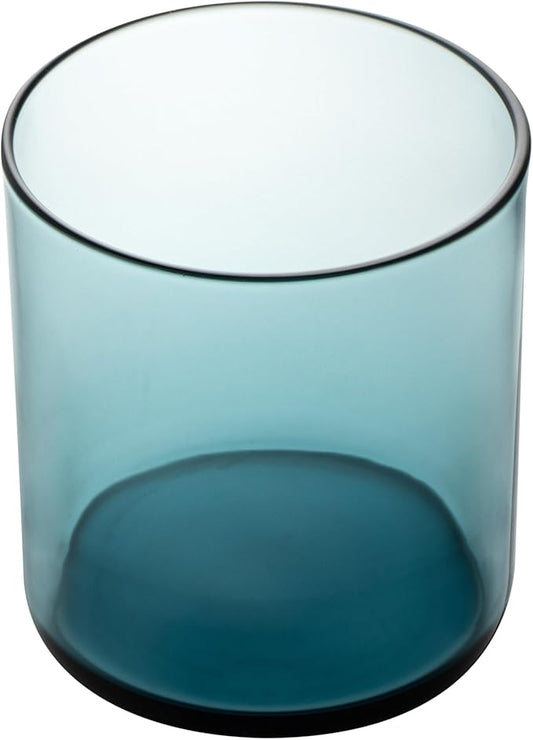 Restaurantware-Vetri 10 Ounce Old Fashioned Glasses, 24 Dishwashable Whiskey Glasses - No-Lead, Durable, Blue Glass Tumblers For Scotch, For Drinking Liquor, Cocktail, Bourbon, Cognac, And More