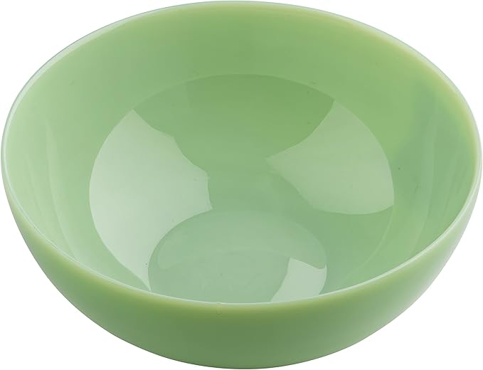 TableCraft 12221 Jadeite Glass Collection Round Large Serving Bowl, 32 oz, Vintage-Style Milk Green Glass, Classic Design, Dishwasher & Microwave Safe, 7.75” x 7.75” x 2.75” – Tabletop Serveware