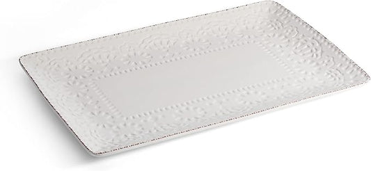 Pfaltzgraff Chateau Serve Platter, 14.25 Inch, Blue and White,Cream